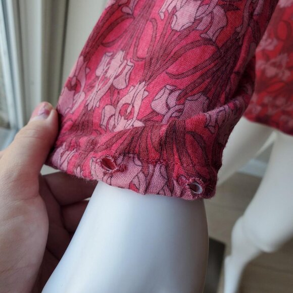 max & co y2k floral print babydoll top - Picture 6 of 8